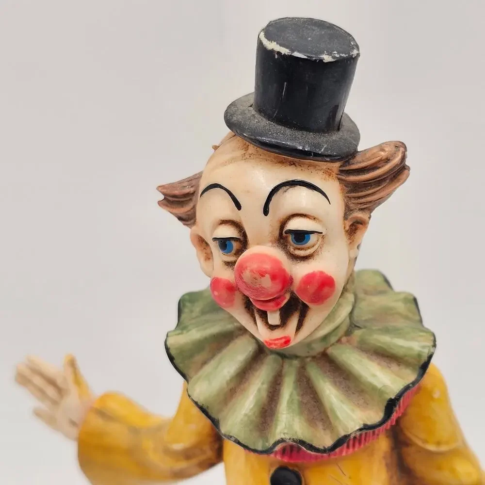Vintage Fontanini Italian Clown Figurine Retro Whimsical Decor